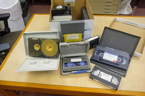 an assortment of media types from the past