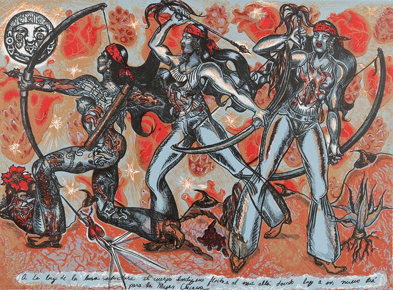 Debora Kuetzpal Vásquez. A la luz de la Luna seductura el cuerpo Indígeno fleche al más allá dando luz a un nuevo día para la Mujer Chicana, 2008