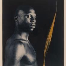 Ken Moody, (Nude With Leaf)