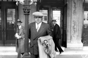 Babe Ruth in front of the Menger Hotel