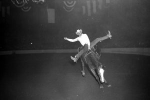 Saddle bronc riding