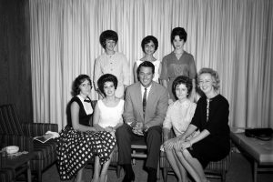 Rock Hudson and fans at El Tropicano Hotel