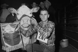 Maxwell Barr of Big Spring with his grand champion steer