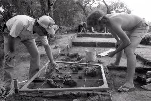 Tom Hester and Dennis Knepper at a dig at Choke Canyon