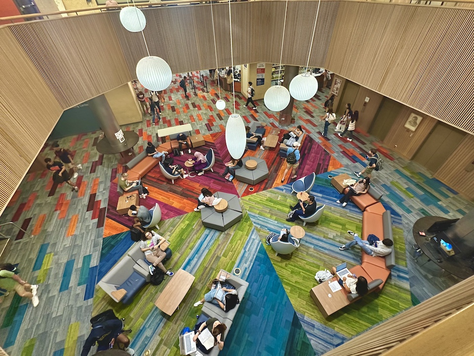 View of JPL 2nd floor from above