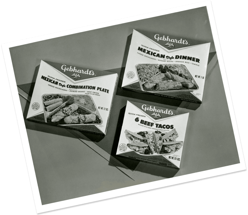 TV dinners, circa 1950