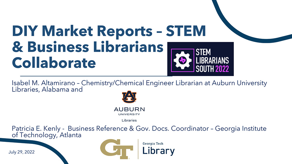 DIY Market Reports – STEM and Business Librarians Collaborate