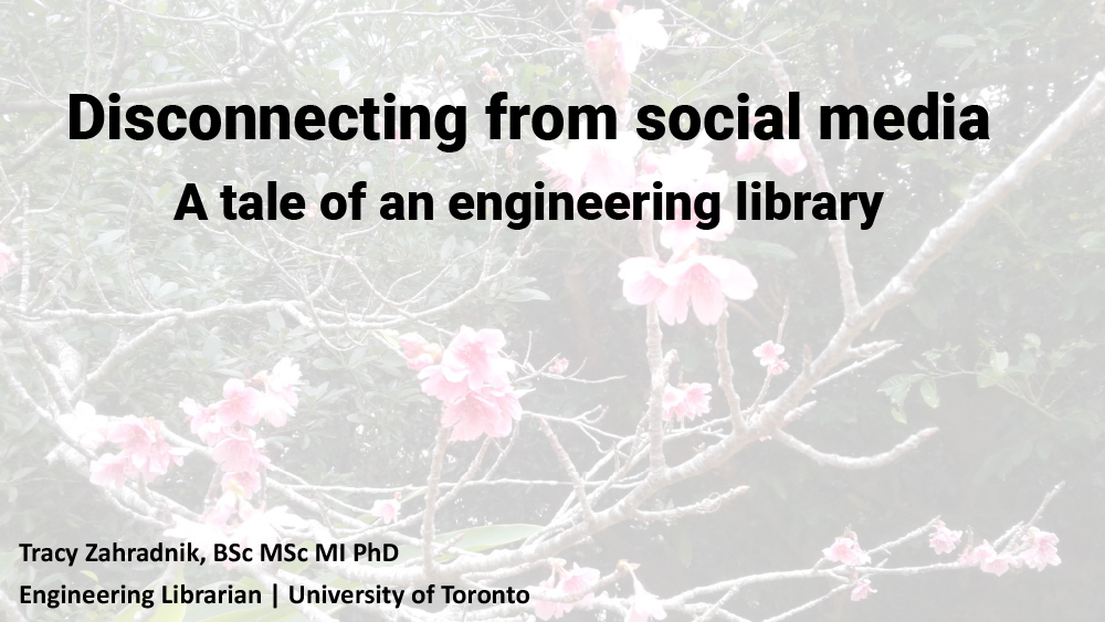 Disconnecting from social media: A tale of an engineering library
